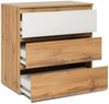 Kommode >Ravenna< in Honig-Eiche Weiß - 80x80x45cm (BxHxT) Bild 3
