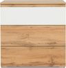 Kommode >Ravenna< in Honig-Eiche Weiß - 80x80x45cm (BxHxT) Bild 4