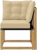 vidaXL Outdoor Ecksofa Massivholz Akazie und Textilene Stoff Weiß 901608 Bild 4