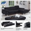 COTTA Ecksofa Komaris L-Form mit Kopfteilverstellung, wahlweise mit Bettfunktion, Bettkasten & Beleuchtung Bild 3