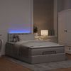 vidaXL Ottoman-Bett mit Matratze & LEDs Taupe 120x200 cm Stoff 3312468 Bild 3