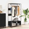 vidaXL Kleiderständer Schwarz 90x50x180 cm Holzwerkstoff 849294 Bild 3