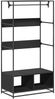 vidaXL Kleiderständer Schwarz 90x50x180 cm Holzwerkstoff 849294 Bild 2