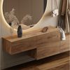 Planetmöbel Garderobenschrank Flur Möbel Garderobe (Kompaktgarderobe mit Klappe als Stauraum, Hängeschränke 2 x 140 cm Gold Eiche) Wandgarderobe (ohne Spiegel) Bild 2