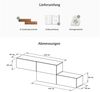 Planetmöbel Garderobenschrank Flur Möbel Garderobe (Kompaktgarderobe mit Klappe als Stauraum, Hängeschränke 2 x 140 cm Gold Eiche) Wandgarderobe (ohne Spiegel) Bild 3