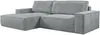 Vente-unique - AMELIA Sofa SamtStoff Grau - B 167 cm x H 85 cm x L 267 cm Bild 3