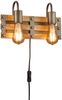 Wandleuchte, Holz, braun, L 35 cm Bild 2