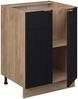 Küchenunterschrank Fame-Line Schwarz gestreift 60 cm , AP Marmor Vicco Bild 2