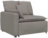 vidaXL Modulares Sofa Endmodul mit Armlehne Kissen Taupe 100 cm 4104392 Bild 2