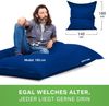 Green Bean® Outdoor Sitzsack, waschbar & wetterfest, Polyester-PVC-Stoff, Blau, 120x160 cm, 270 Liter Bild 5