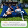 Green Bean® Outdoor Sitzsack, waschbar & wetterfest, Polyester-PVC-Stoff, Blau, 120x160 cm, 270 Liter Bild 4