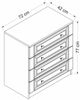 Dmora Kommode Gardo, Mehrzweckkommode, Schlafzimmerkommode, Schrank mit Schubladen, 72x42 h77 cm, Weiß Bild 3