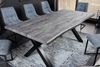 riess-ambiente Baumkantentisch WILD 160cm grau / schwarz · Küchentisch in Wildeichen-Design (Einzelartikel, 1-St), X-Gestell aus Metall · bis 6 Personen · Industrial-Stil Bild 5