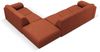 Micadoni Ecksofa Molino 6-Sitzer Rechts Strukturierter Stoff Orange Bild 3