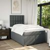 vidaXL Boxspringbett mit Matratze Dunkelgrau 120x190 cm Stoff 3292742 Bild 4