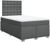 vidaXL Boxspringbett mit Matratze Dunkelgrau 120x190 cm Stoff 3292742 Bild 3