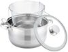 Frittiertopf 6,5 L Edelstahl Glasdeckel Induktion Friteuse Pommestopf Fritöse Bild 5