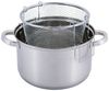 Frittiertopf 6,5 L Edelstahl Glasdeckel Induktion Friteuse Pommestopf Fritöse Bild 2