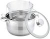 Frittiertopf 6,5 L Edelstahl Glasdeckel Induktion Friteuse Pommestopf Fritöse Bild 4