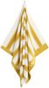GANT Strandtuch - YACHT STRIPE BEACH TOWEL, Duschtuch, Bio-Baumwolle, Streifen Gelb 100x180cm Bild 3