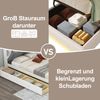 Polsterbett 90x200 mit LED, USB & Typ-C, hydraulischem Stauraum, Leinenbezug, seitliche Taschen,Beige Bild 5