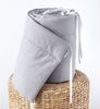 Loolay Bettnestchen 100% GRAU BIO-Baumwolle Atmungsaktives Babybett BETTUMRANDUNG, (Umrandung Kopfschutz Bettschlange 420, 360, 210, 180 x 30cm, Babyausstattung Baby und Neugeborene Premium GESCHENK), LOOLAY® - 100% Europäische Stoffe und Kleinserien-N... Bild 2