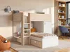 Vente-unique - RICARDO Bett Holz, Platte BeigeWeiß - B 111 cm x H 150 cm x L 255 cm Bild 4