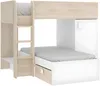 Vente-unique - RICARDO Bett Holz, Platte BeigeWeiß - B 111 cm x H 150 cm x L 255 cm Bild 5