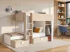 Vente-unique - RICARDO Bett Holz, Platte BeigeWeiß - B 111 cm x H 150 cm x L 255 cm Bild 3