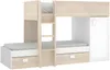 Vente-unique - RICARDO Bett Holz, Platte BeigeWeiß - B 111 cm x H 150 cm x L 255 cm Bild 5