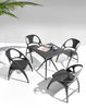 Gartenstuhl 4er Set NEMI klappbar Schwarz Bild 3