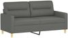 vidaXL 2-Sitzer-Sofa mit Zierkissen Dunkelgrau 140 cm Stoff 3200822 Bild 4