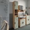 Badschrank Irma Salbeigrün 30 x 192 cm Vicco Bild 3