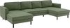 Home affaire Wohnlandschaft Booster II, whlw. mit Schlaffunktion & Bettkasten, Fuß schwarz, Sofa in U-Form, Breite 305 cm, in Cord oder Struktur LEO o. LINO Bild 4