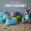 LUMALAND 'Animal Line Einhorn' Kindersitzsack, indoor & outdoor, Polyester türkis / pink, 120 l Bild 3