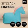 LUMALAND 'Animal Line Einhorn' Kindersitzsack, indoor & outdoor, Polyester türkis / pink, 120 l Bild 2