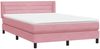 vidaXL Boxspringbett mit Matratze Rosa 140x210 cm Samt 3318200 Bild 4