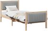 vidaXL Bettgestell Braun und hellgrau 75 x 190 cm Massivholz Kiefer 878509 Bild 2