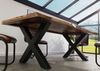 Baumtisch Sheesham 180x90x77 natur sandgestrahlt / X-Beine anthrazit matt FREEFORM 5 Bild 3