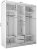 ALTDECOR Schiebetürenschrank VIVI 2 (Kleiderschrank Aluminium-Leisten, Lacobel, Schiebetürenschrank mit LED) Bild 2