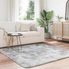 vidaXL Teppich Shaggy Hochflor NAVARRA Hellgrau 160x160 cm Polyester 4102874 Bild 3