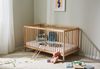 Kids Collective Babybett Kinderbett Gitterbett 70x140 höhenverstellbar & herausnehmbare Sprossen, optional mit Schublade und Matratze | Buchenholz Natur sehr stabil Made in Europe Bild 3