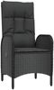 vidaXL 3-tlg. Garten-Essgruppe mit Kissen Schwarz Poly Rattan 3185093 Bild 5