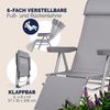 Casaria Alu Gartenstuhl Liegestuhl Hochlehner Verstellbar 2er Set Bild 5