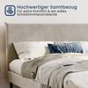 Home Collective Polsterbett 140x200 und 160x200 cm mit Lattenrost und weichem Bezug, Bettgestell (Doppelbett mit gepolstertem Kopfteil, robustes Gestell, hoher Liegekomfort), 160x200 cm, Beige, Samtbezug Bild 4