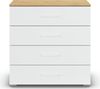 rauch Aditio Box, Kommode, 4 Schubladen, mit Softclose-Funktion, Farbe Weiß/Eiche Artisan, BxHxT 80x81x42cm Bild 2