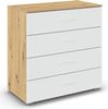 rauch Aditio Box, Kommode, 4 Schubladen, mit Softclose-Funktion, Farbe Weiß/Eiche Artisan, BxHxT 80x81x42cm Bild 3