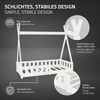 ML-DESIGN Spielbett Hausbett Tipi Zeltbett inkl. Lattenrost Bodenbett Kinder Himmelbett, Abenteuerbett mit Rausfallschutz Zelt Bett Kiefer Weiß Kinderhaus Bild 4