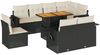 vidaXL 9-tlg. Garten-Sofagarnitur mit Kissen Schwarz Poly Rattan 3327164 Bild 2