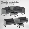 STEELSØN 'Alniyat' Polyrattan Gartenlounge 4-tlg. mit Tisch und Aufbewahrungsbox, grau-meliert/anthrazit, wetterfest, Outdoor Sitzgruppe für 4 Personen Bild 4